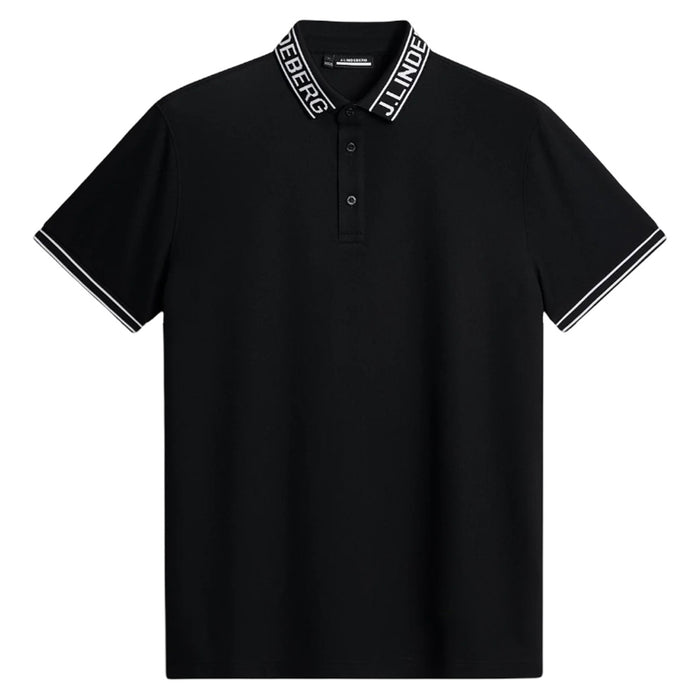 J.Lindeberg Austin Golf Polo Black - SS25 Men