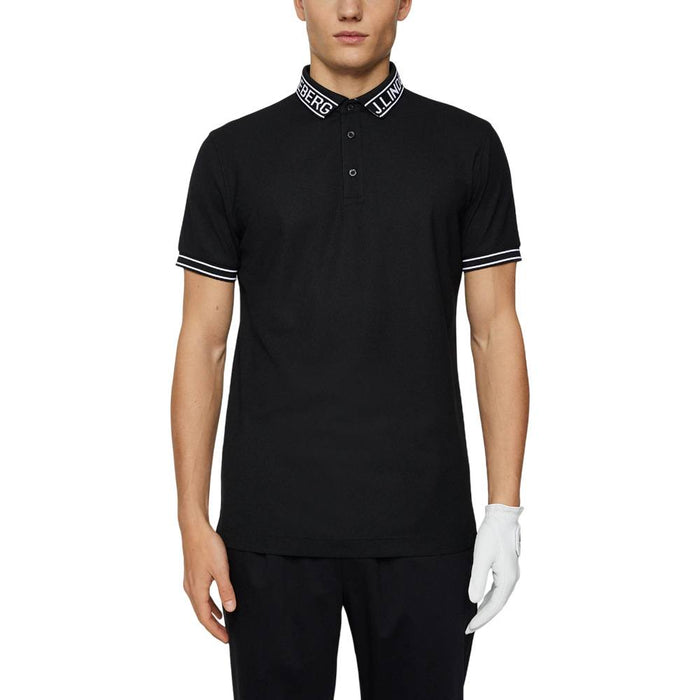 J.Lindeberg Austin Golf Polo Black - SS25 Men