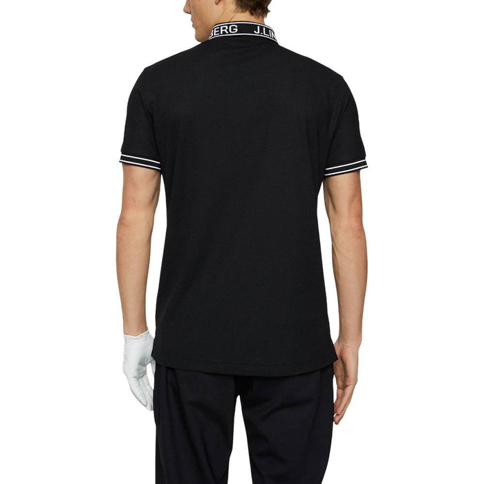 J.Lindeberg Austin Golf Polo Black - SS25 Men