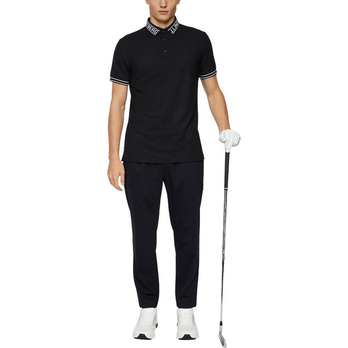 J.Lindeberg Austin Golf Polo Black - SS25 Men