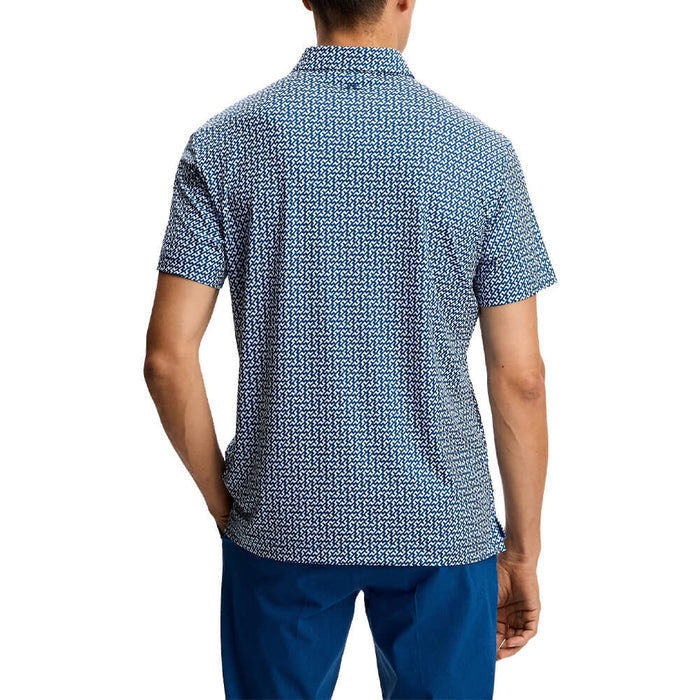 J.Lindeberg Bala Print Golf Polo Bias Bridge Estate Sky S - SH26 Men