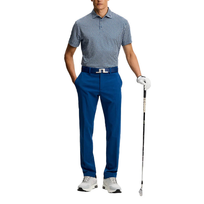 J.Lindeberg Bala Print Golf Polo Bias Bridge Estate Sky S - SH26 Men