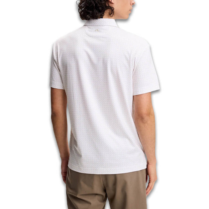 J.Lindeberg Bala Print Golf Polo Bias Bridge White Moonbeam S - SH26 Men