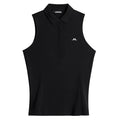 J.Lindeberg Dena Sleeveless Golf Polo Black - SS25 Women