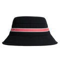 J.Lindeberg Denver Stripe Golf Bucket Hat Black - 23 Men