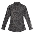 J.Lindeberg Ella Print Compression Top Golf Baselayer Topo Asphalt - FW25 Women