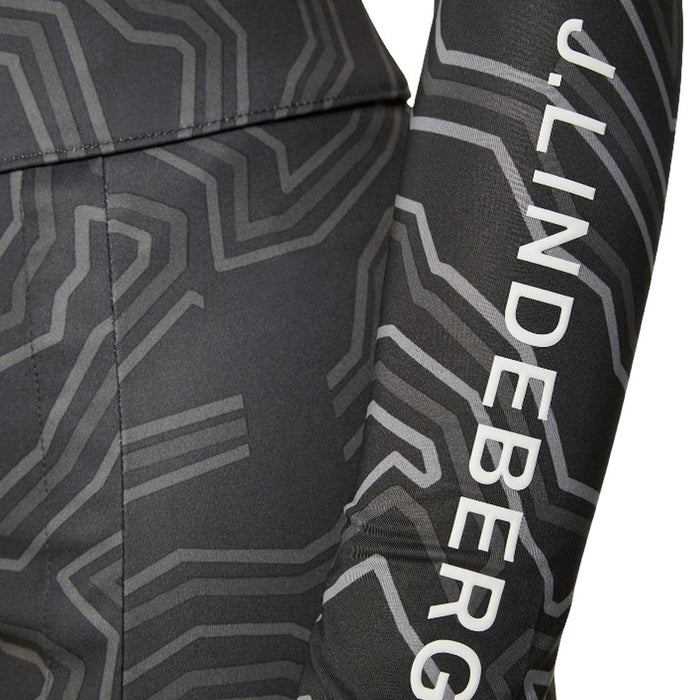 J.Lindeberg Ella Print Compression Top Golf Baselayer Topo Asphalt - FW25 Women