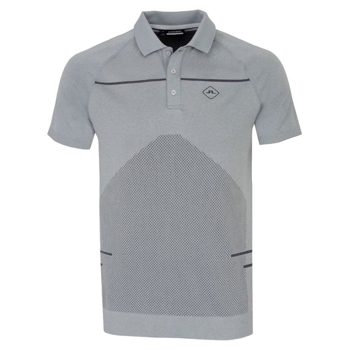 J.Lindeberg Jimmy Seamless Golf Polo Light Gray Melange - 23 Men