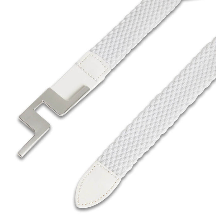 J.Lindeberg Lykke Braided Golf Belt White - 24 Women