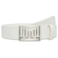 J.Lindeberg Slater White Leather Golf Belt White - SS25 Men