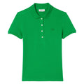 Lacoste L.12.D Slim Fit Stretch Mini Pique Golf Polo Green - SS25 Women
