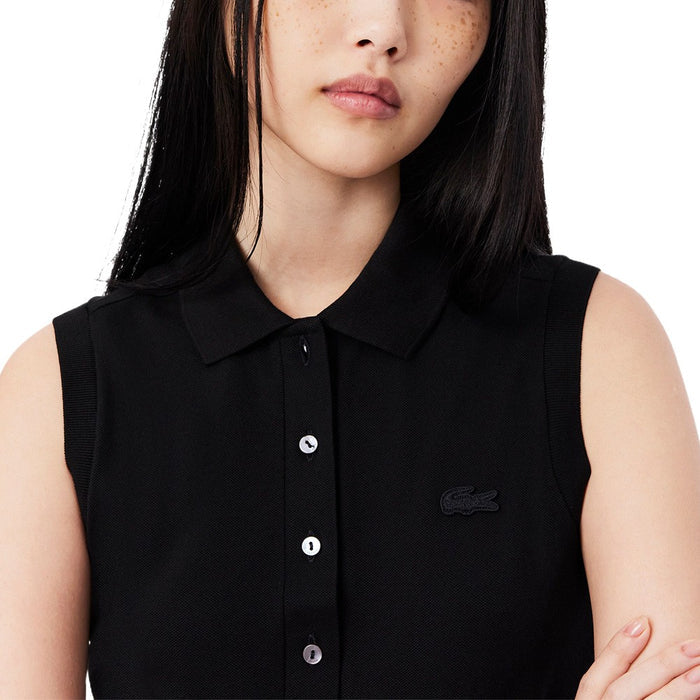Lacoste Slim Fit L.12.D Sleeveless Stretch Golf Polo Black - SS25 Women