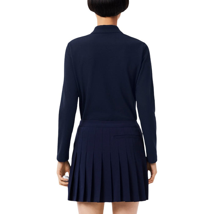 Lacoste Thermo-Regulating UV Protect Longsleeve Golf Polo Navy - FW25 Women