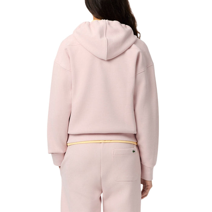 Lacoste Zip-Up Pique Golf Sweatshirt Pink - FW25 Women