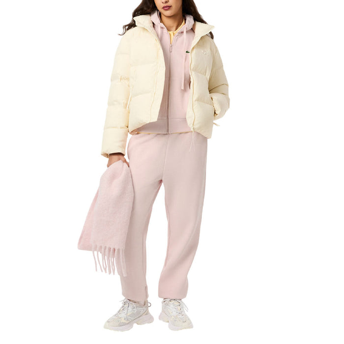 Lacoste Zip-Up Pique Golf Sweatshirt Pink - FW25 Women