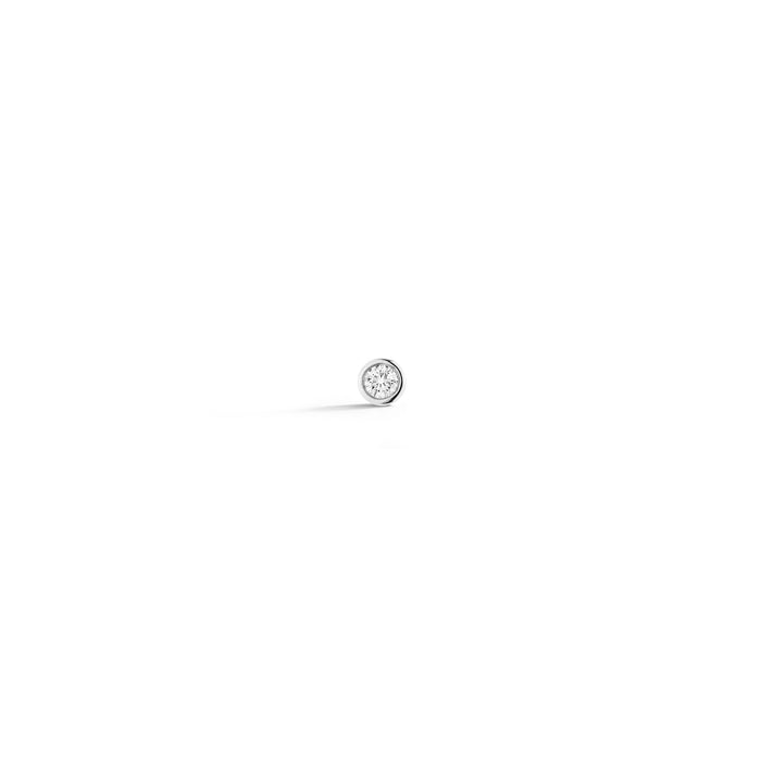 White Gold-1^Single Stud Earrings: Lulu Jack Single Bezel Diamond Stud in White Gold Thumbnail-only