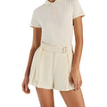 Malbon Amara Pleated Golf Shorts Ivory - SS25 Women