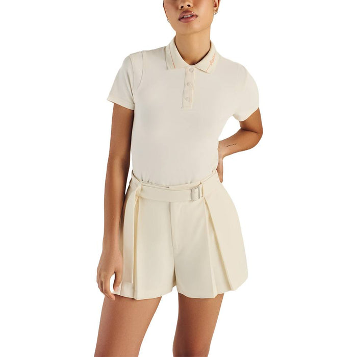 Malbon Amara Pleated Golf Shorts Ivory - SS25 Women