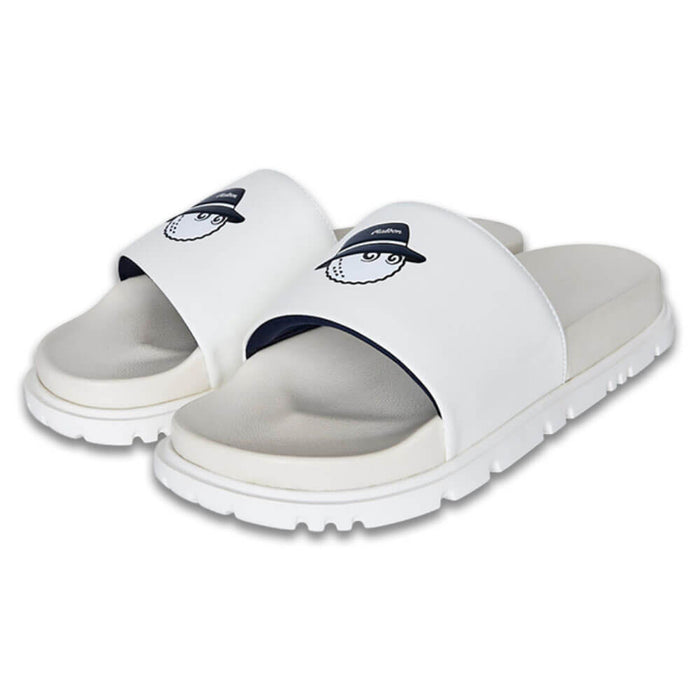 Malbon Buckets Golf Slides Ivory - SS26 Men