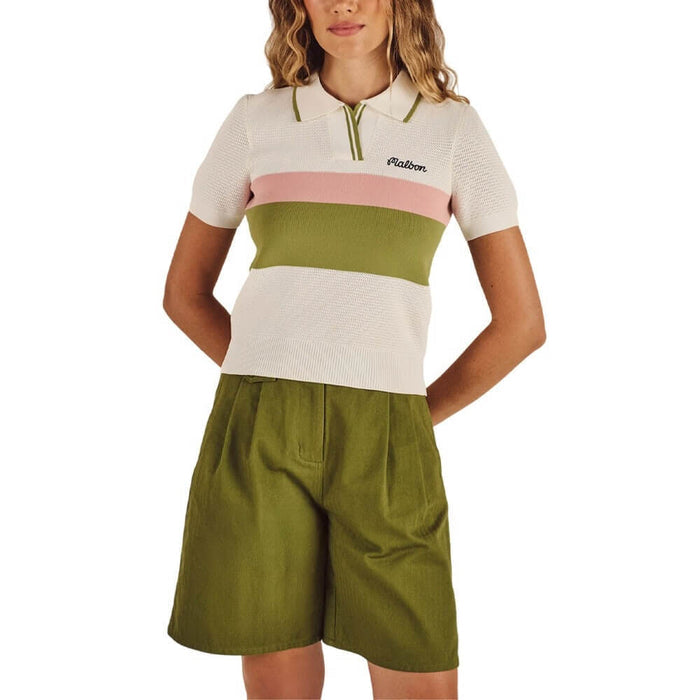 Malbon Carina Golf Polo Vanilla - FA26 Women