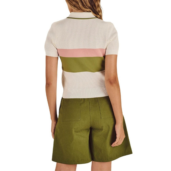 Malbon Carina Golf Polo Vanilla - FA26 Women