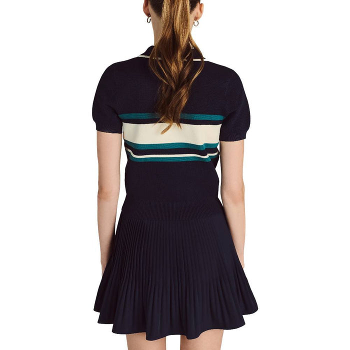 Malbon Carina Shortsleeve Golf Polo Navy - SS25 Women