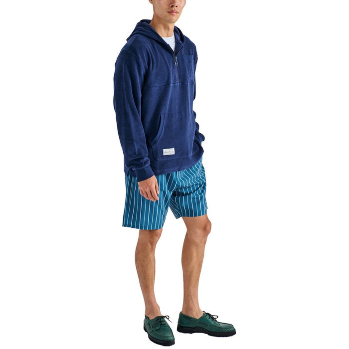 Malbon Castello French Terry Quarter Zip Hoodie Golf Jacket Ocean - SS25 Men