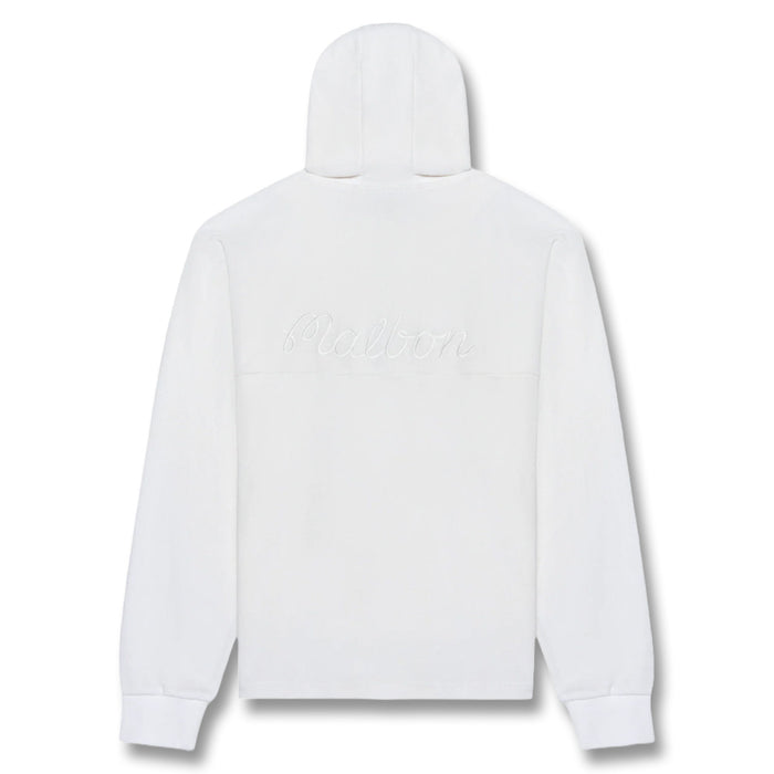 Malbon Castello French Terry Quarter Zip Hoodie Golf Jacket White - SS25 Men