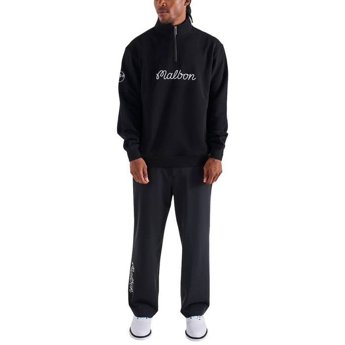 Malbon Collegiate Golf Sweatshirt Black - 25 Men