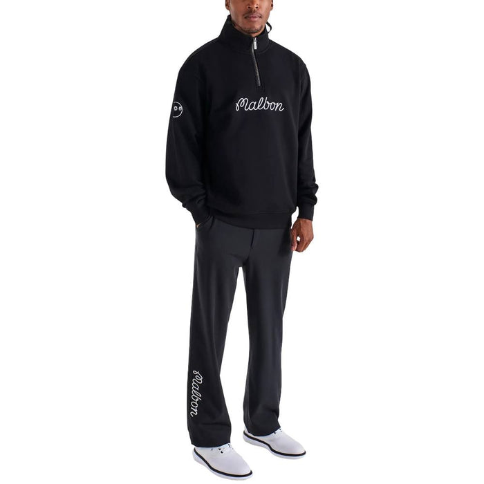 Malbon Collegiate Golf Sweatshirt Black - 25 Men