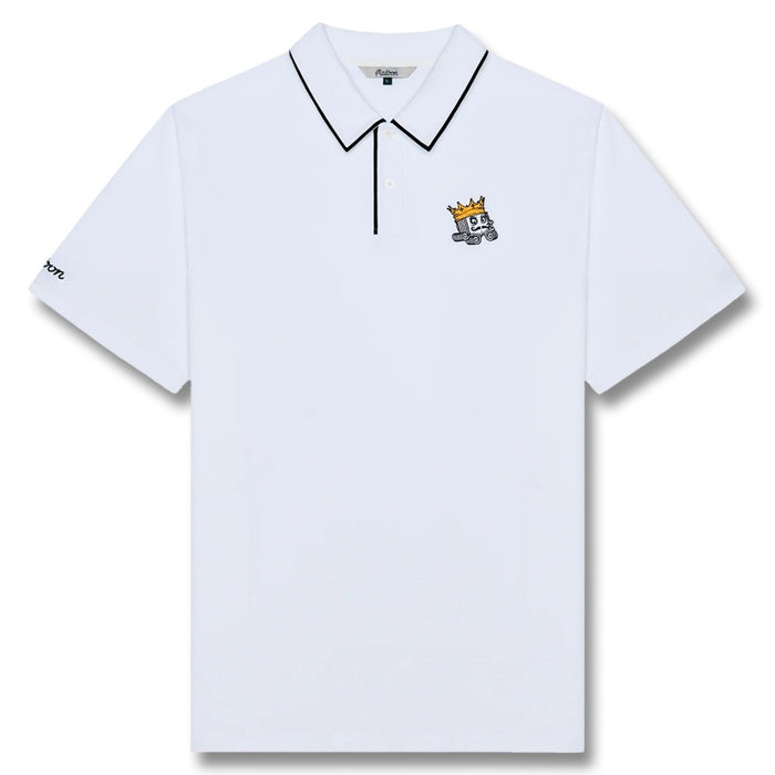 Malbon Fairway Monarch Golf Polo White - FW25 Men
