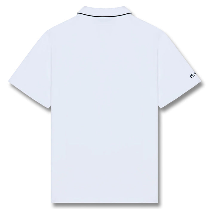 Malbon Fairway Monarch Golf Polo White - FW25 Men