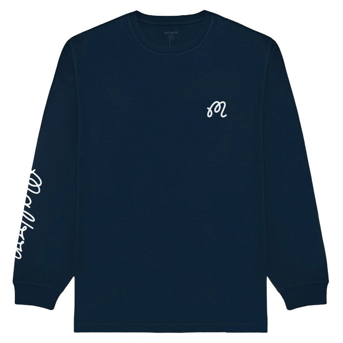 Malbon Gorse Longsleeve Golf T-Shirt Navy - 25 Men