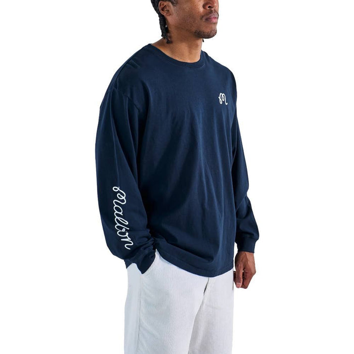Malbon Gorse Longsleeve Golf T-Shirt Navy - 25 Men