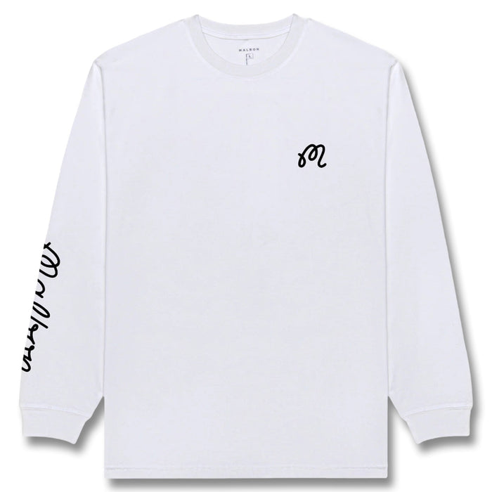 Malbon Gorse Longsleeve Golf T-Shirt White - 25 Men