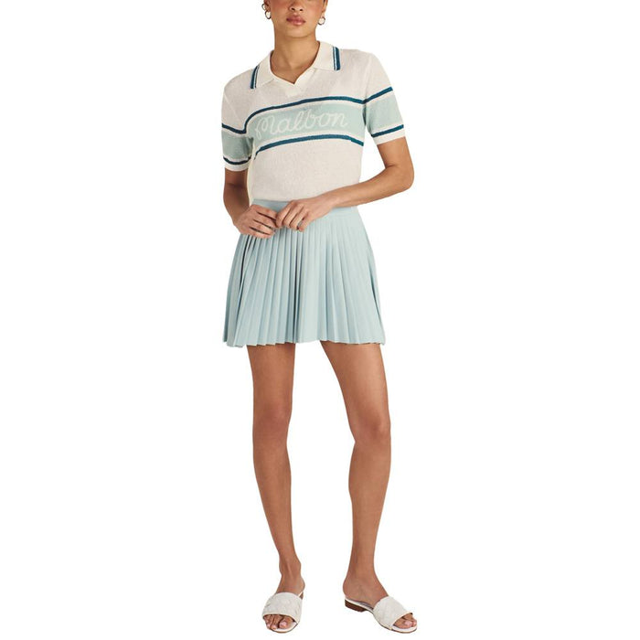 Malbon Jade Shortsleeve Sweater Golf Polo White - SS25 Women