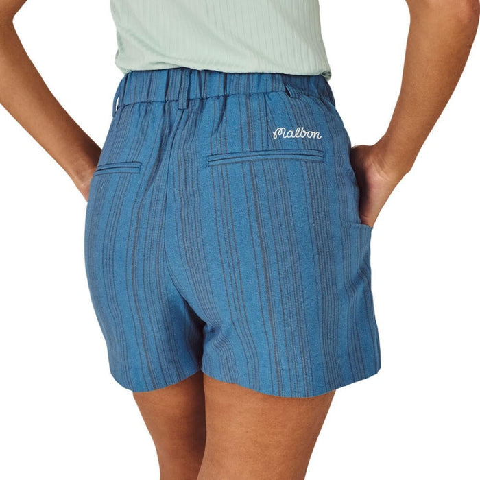 Malbon Keily Golf Shorts Aegean Blue Stripe - SS26 Women