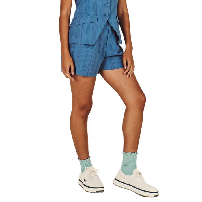 Malbon Keily Golf Shorts Aegean Blue Stripe - SS26 Women
