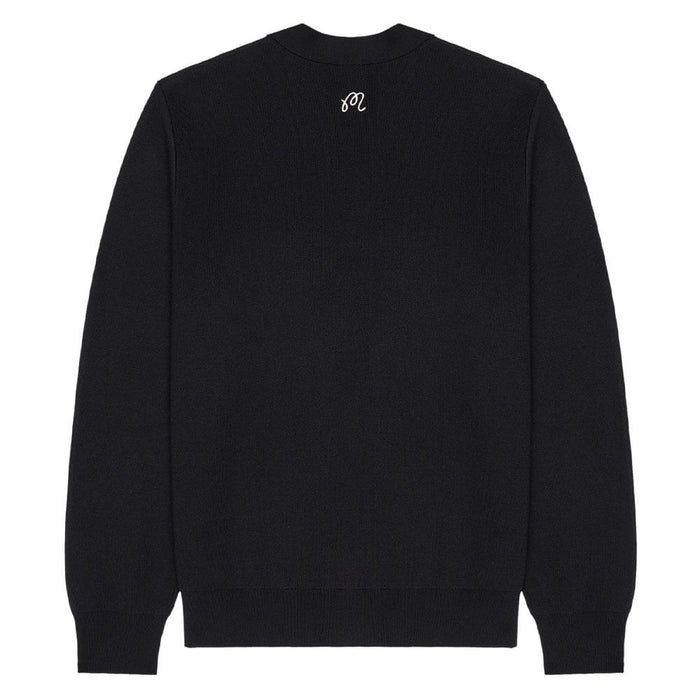 Malbon Kingston Cardigan Golf Sweater Black - FW25 Men