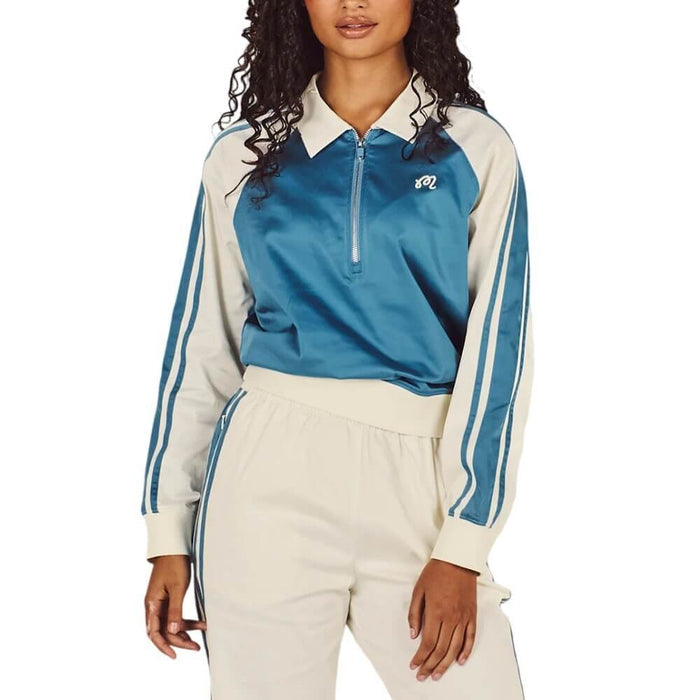 Malbon Liliana Golf Pullover Aegean Blue/Cream - SS26 Women