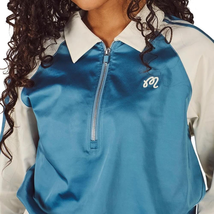 Malbon Liliana Golf Pullover Aegean Blue/Cream - SS26 Women