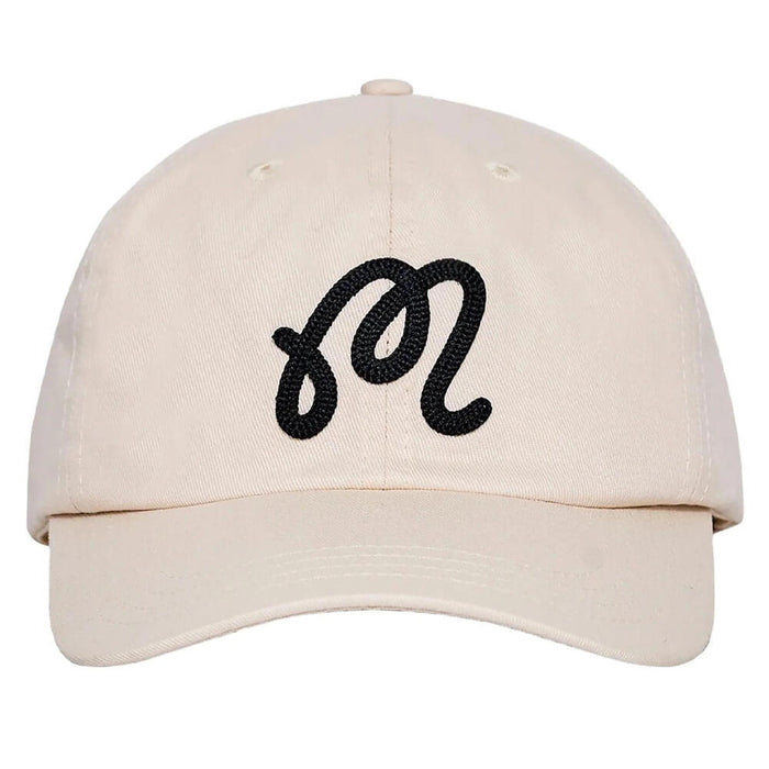 Malbon M Script Chainstitch Painters Golf Cap Ivory - SS25 Men
