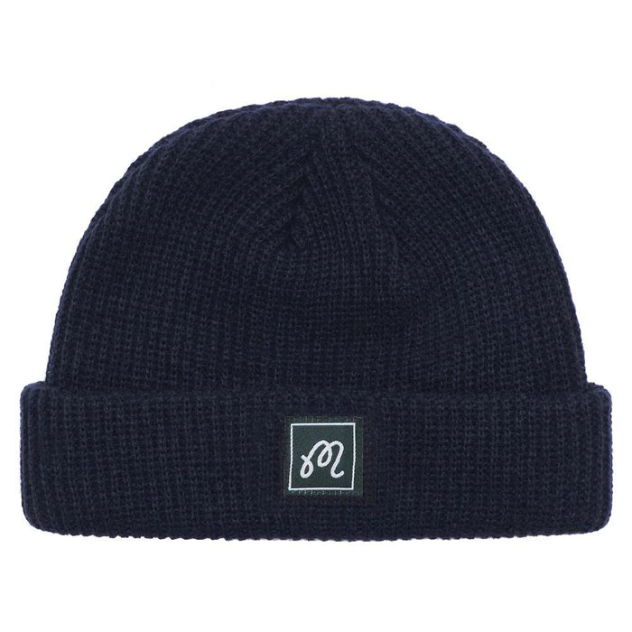 Malbon M Script Fisherman's Knit Golf Beanie Navy - 23 Men