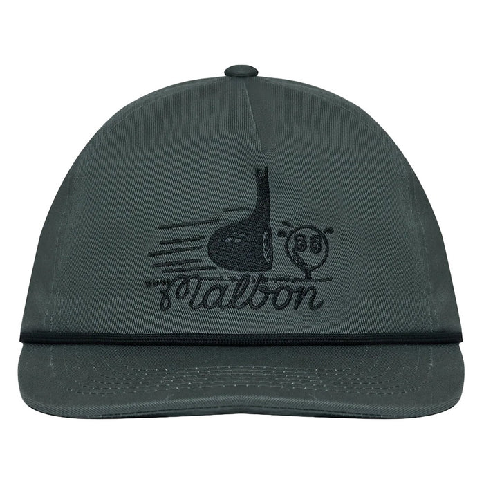 Malbon Punch Shot Cotton Twill Rope Golf Cap Charcoal Gray - FW24