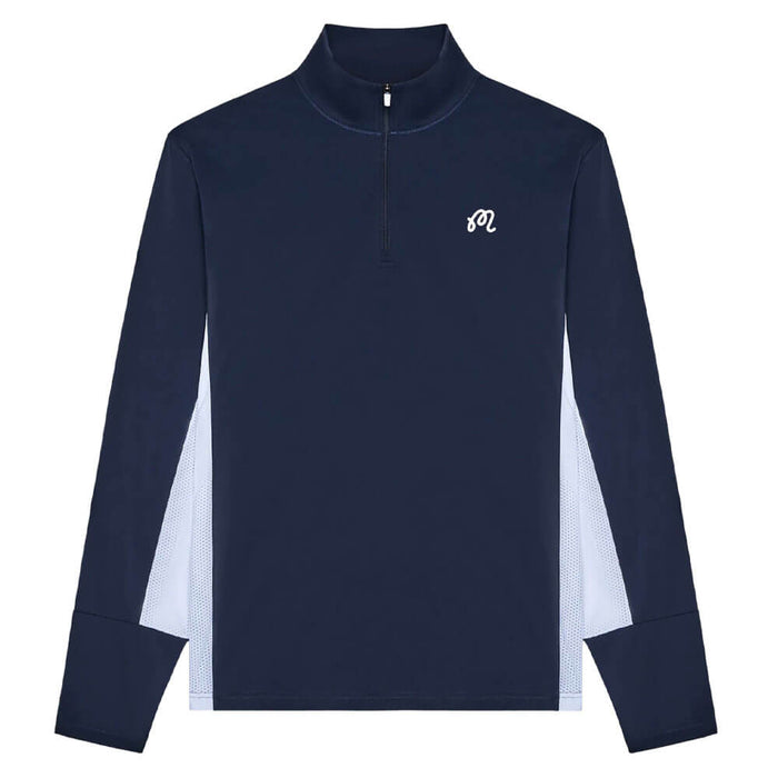 Malbon Santiago Mid Layer Golf Pullover Midnight/White - SS26 Men