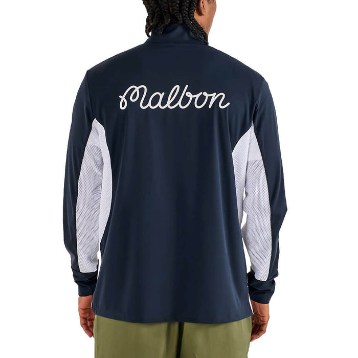 Malbon Santiago Mid Layer Golf Pullover Midnight/White - SS26 Men