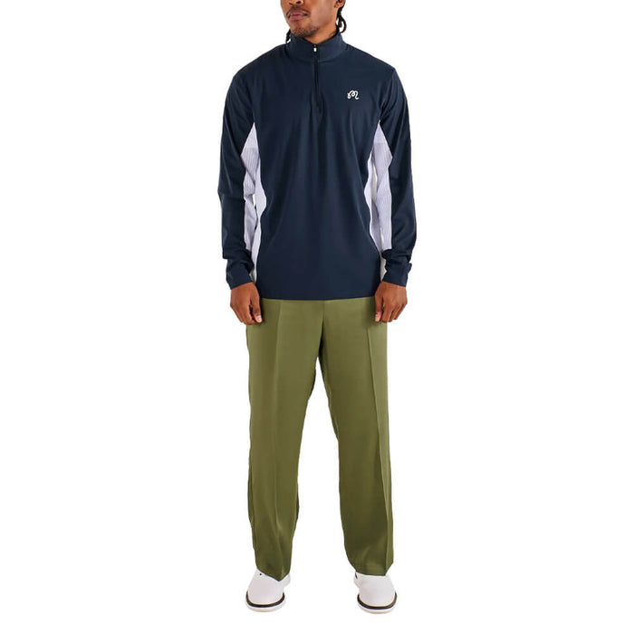 Malbon Santiago Mid Layer Golf Pullover Midnight/White - SS26 Men