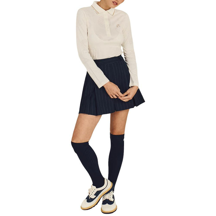 Malbon Venus Paisley Golf Polo Beige - FW25 Women