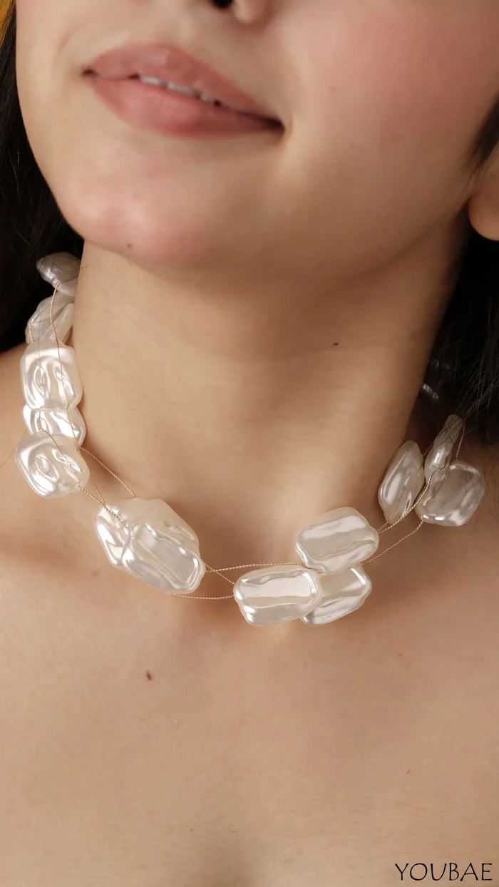 Marble Finish Choker, Anti Tarnish Stainless Steel Neckpiece