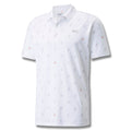 PUMA Mattr Moving Day Golf Polo Bright White/Vibrant Orange - SS21 Men
